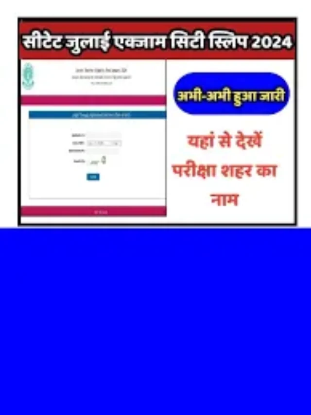 Live CTET Centre City Slip Out 2024: सिटी स्लिप हुआ जारी, यहां से करें चेक